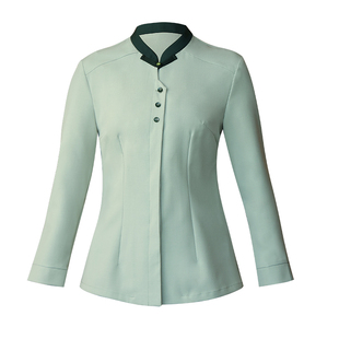 衣研堂咖啡店工作服长袖女酒吧快餐店服装餐饮西餐厅服务员秋冬季