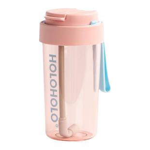 holoholo跳跳杯吸管杯高颜值女生tritan运动水杯便携咖啡杯随行杯