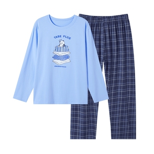 【纯棉透气】小猪托尼胖童家居服中大童春季睡衣套装青少年衣服