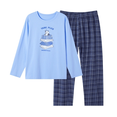 男童纯棉家居服大童春季睡衣