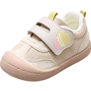 牧童童鞋儿童板鞋幼儿园室内鞋2025冬季新款男童软底加绒二棉鞋女