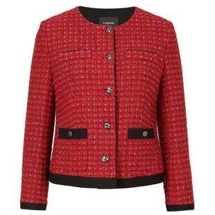 【香风】NAERSI娜尔思气质红色开春短外套女2026春季新款减龄上衣