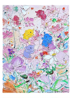 付毅兵工作室春日象语治愈版画