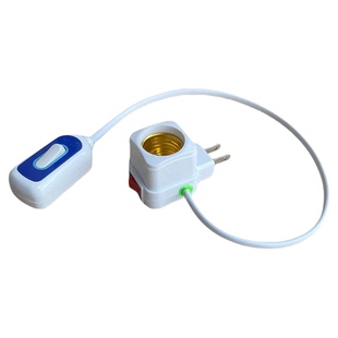 直插灯座带延长线开关通用e27螺口带开头控制起夜喂奶睡眠灯座头