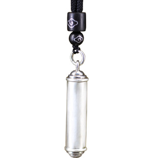 光面嘎乌盒吊坠S925纯银弹头形内有空间可打开随身挂件民族风饰品