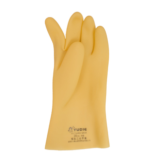 玉蝶30CM特厚橡胶工业劳保不伤手乳胶手套耐强酸碱耐油耐水平边