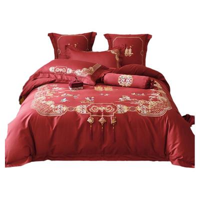 新中式风婚庆长绒棉四件套