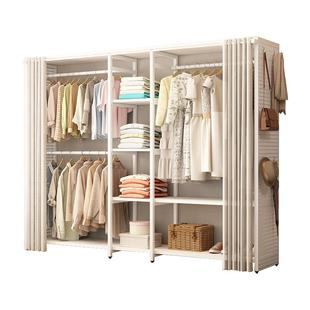 衣帽架洞洞板落地卧室挂衣神器架组装简易金属置物架新款金属衣柜