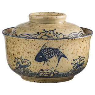 盖碗泡面碗带盖的碗家用汤碗大号陶瓷2025新款大碗餐具饭碗釉下彩