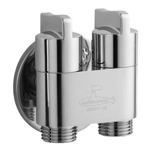 潜水艇一进二出角阀全铜自动洗衣机水龙头三通双控马桶角阀带喷枪