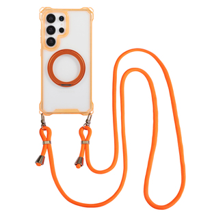 四角开孔可挂适用于三星s26Ultra手机壳新款s26专用s24外壳s26+磁吸360旋转支架edge保护套s25ultra透明s25fe