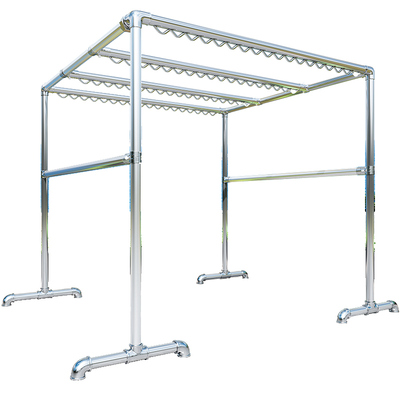 防风晾衣架落地晒衣架镀锌钢管