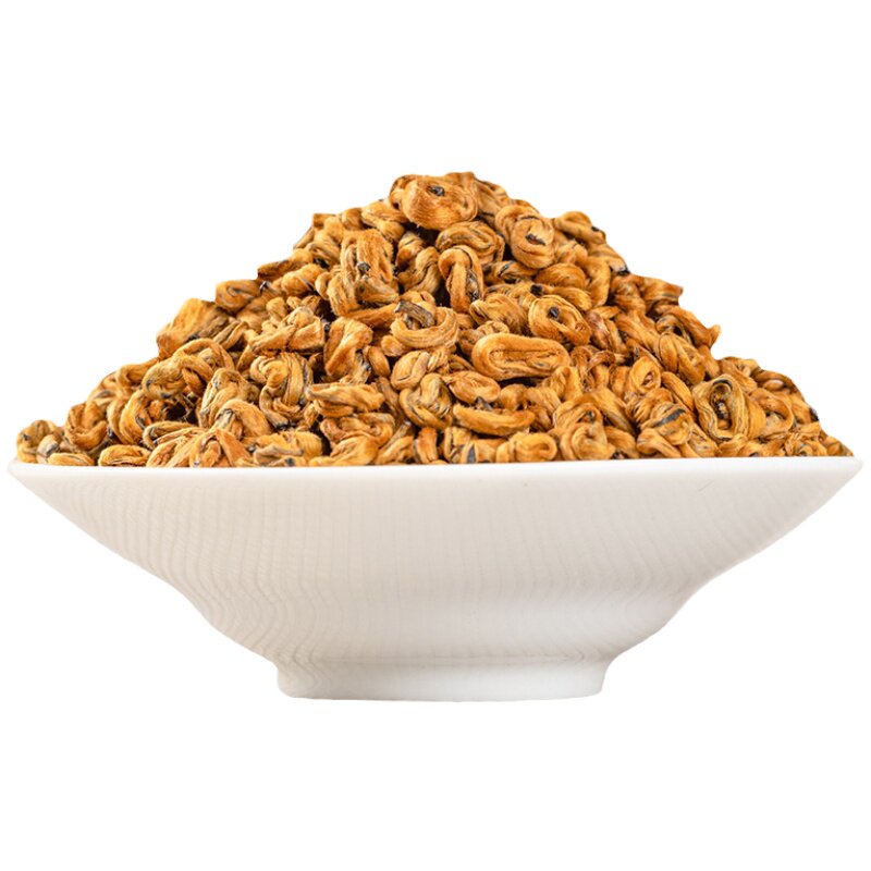 凤庆特级黄金螺滇红茶云南蜜香全单芽红螺浓香型礼盒散装茶叶200g