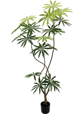 孔雀木仿真绿植高端大气客厅摆件