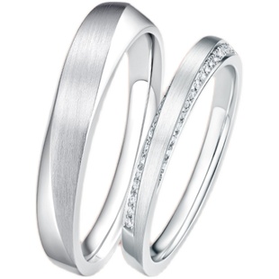 [情人节礼物]DRBELIEVE情不自禁情侣结婚对戒铂金J10373/J10372