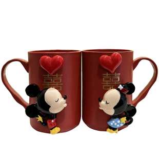 结婚刷牙杯子一对牙刷红色洗漱套装情侣漱口杯梳子香皂盒毛巾牙膏