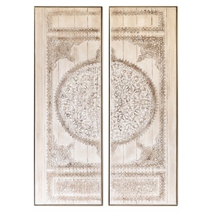 若奈挂画 摩洛哥复古浮雕画《盛誉门庭》厚彩立体手绘客厅装饰画