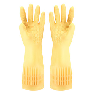 东方红38CM加长款橡胶乳胶家务家用清洁厨房洗碗防水手套加厚防护