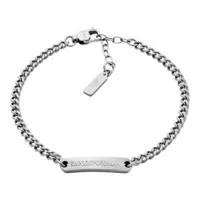 阿玛尼男士钢质鹰标铭牌手链