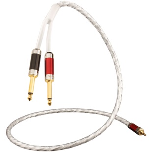 3.5转双6.5音频线纯铜镀银一分二手机电脑音箱响功放调音台连接线