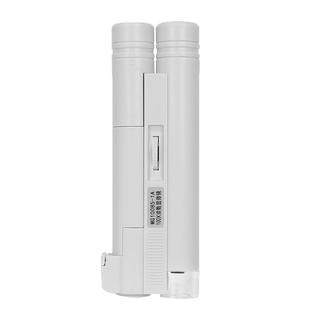 150倍手持放大镜带LED灯刻度100倍高清正品纺织印刷网点用80倍鉴定便携式珠宝科学生40儿童显微镜手机国工艺