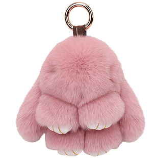 獭兔毛小兔子挂件装死兔萌萌兔挂饰毛毛兔车钥匙扣车挂饰手机饰品