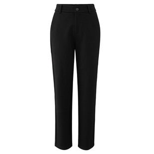 娅丽达黑色直筒裤女2026春季新款通勤修身休闲西装裤子九分烟管裤