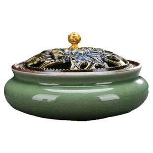 香炉家用室内檀香炉大号香炉香薰炉沉香蚊香盘托盘陶瓷檀香蚊香炉