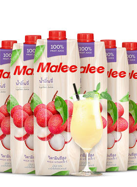 泰国进口Malee玛丽荔枝汁1L*6瓶