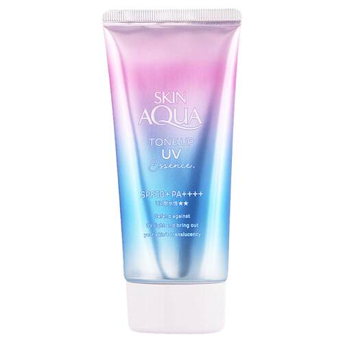乐敦SKIN AQUA彩虹防晒霜隔离二合一便携修饰暗黄肌清透70g