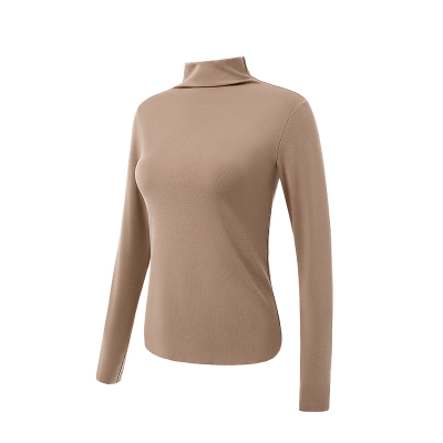 茉寻圆领女性半高领保暖打底衫