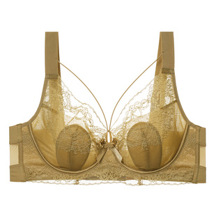 梧桐本色超薄女内衣大胸显小收副乳大码文胸CDE四排扣灼想WN66218