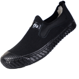 山东鲁泰帆布鞋超轻透气户外休闲鞋防滑建筑工地工作鞋老北京布鞋