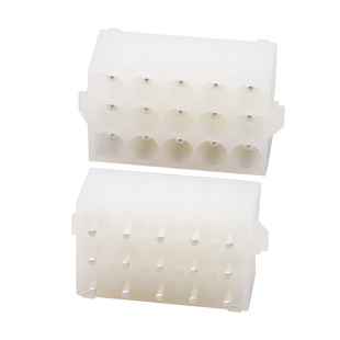 63080接插件 6.35mm间距 实心针直针针座 电梯插头汽车连接器插座