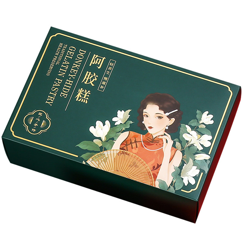 现货礼盒子烫金500g阿胶包装袋