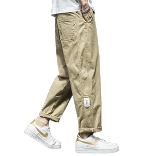 日系cityboy百搭休闲裤男直筒宽松大码潮牌新款工装裤运动长裤子