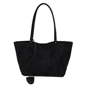 蜗牛爬爬翻毛绒包包女2025新款秋冬大容量托特包斜跨包手提单肩包