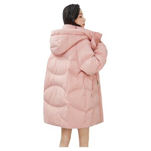 鸭鸭官方店2023新款中长款羽绒服女加厚时尚冬装休闲冬季外套潮XH