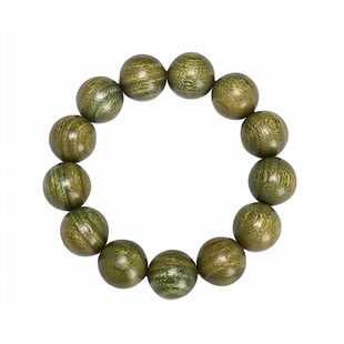 阿根廷绿檀木圆满款念珠圣檀木男女短款精工手工磨手串新中式腕饰