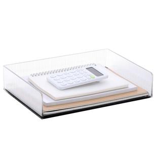 a4亚克力桌面多层书本置物架办公室会议室文件收纳架资料收纳盒