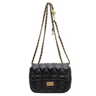 百搭ins斜挎包包女2025新款潮时尚小香风菱格链条包单肩小方包