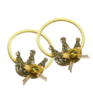 华丽公主亮片皇冠儿童发夹可爱宝宝小发绳扎辫子发圈皮筋BB夹发饰