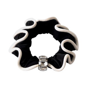 韩国东大门baket发饰高级木耳边水钻发圈高弹力面膜圈牛奶丝头绳