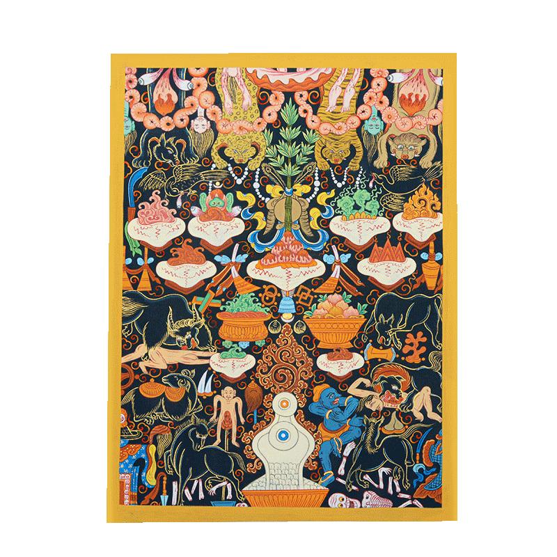闯隆尼泊尔手绘供品画像装饰挂画