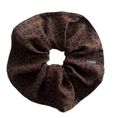 秋冬豹纹大肠发圈女2025新款