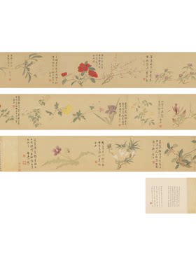 百花图卷明代孙克弘作国画画稿