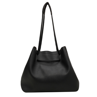 大容量包包女通勤托特气质韩系慵懒风上班族手提棕色软皮单肩包