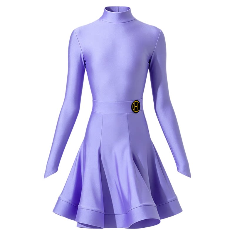 皇朝舞蹈拉丁舞服2026新款比赛规定服女童小立领表演服HCT9019