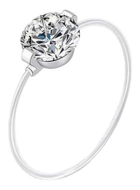 D色莫桑石隐形鱼线戒指