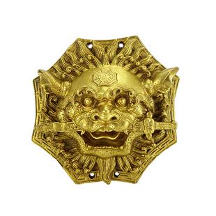 狮咬剑黄铜狮子八卦睚眦兽头挂件家居客厅虎头牌摆件大门装饰品